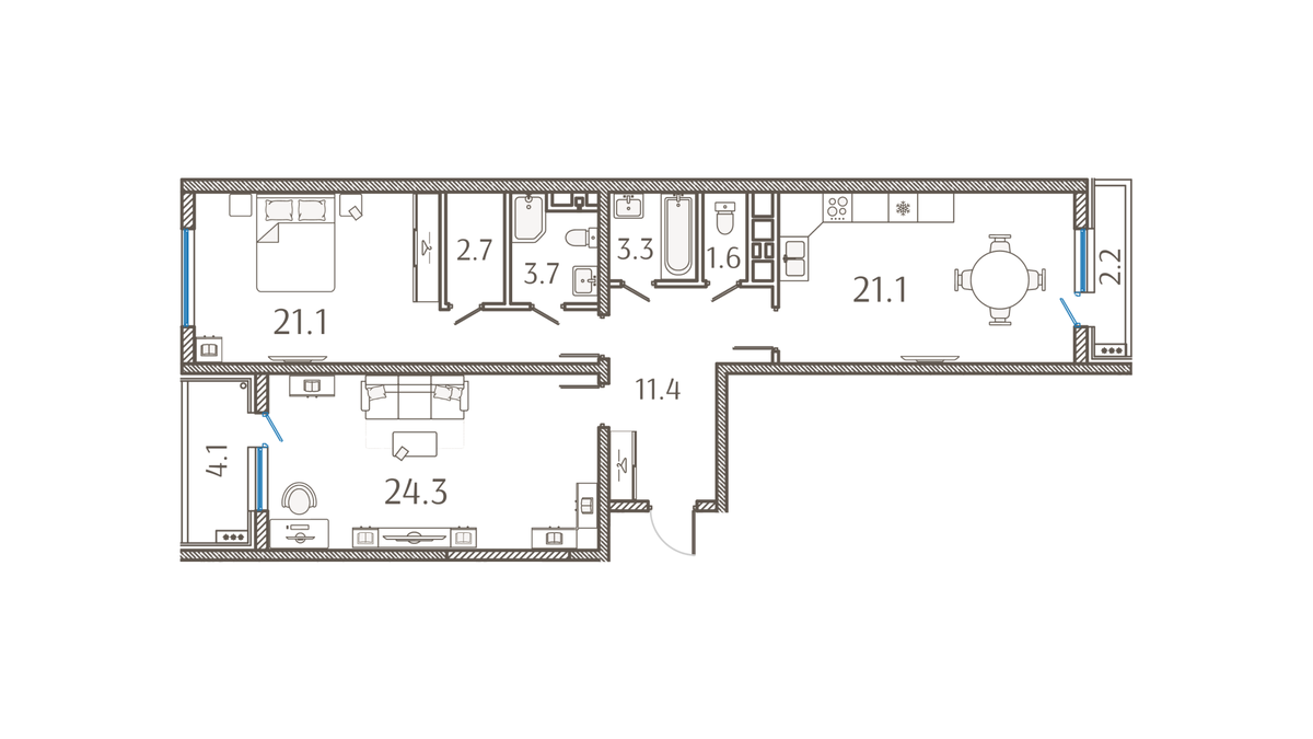 Планировка в ЖК Авангард