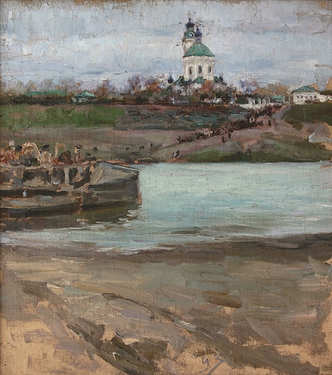 Мария Якунчикова. Тарусский паром. 1893. Музей-заповедник В. Д. Поленова