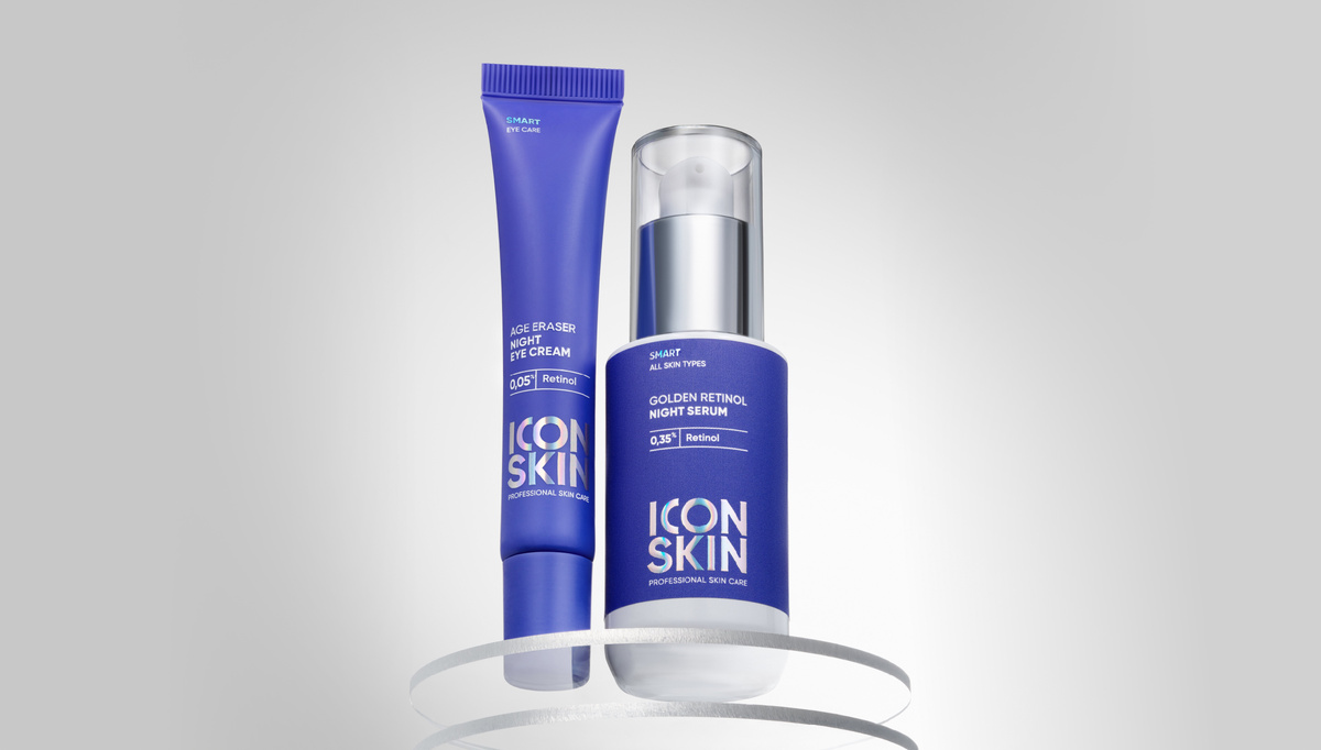 ICON SKIN Сыворотка Golden Retinol и крем для кожи вокруг глаз Age Eraser с ретинолом