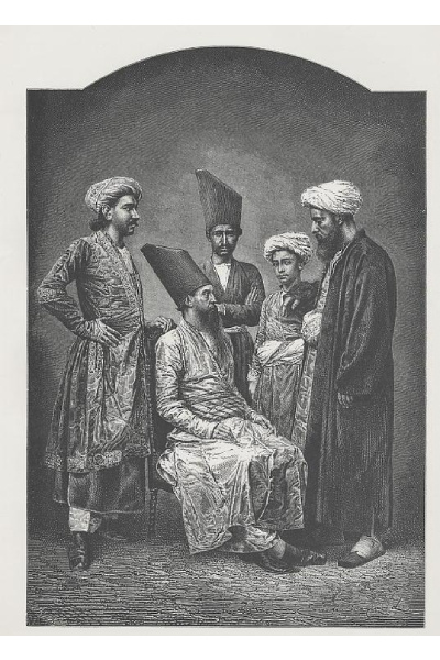  Парсы Бомбея. Ксилография 1878 г. Фаррух Булсара, он же Фредди Меркьюри, был по национальности парсом. aut-aut