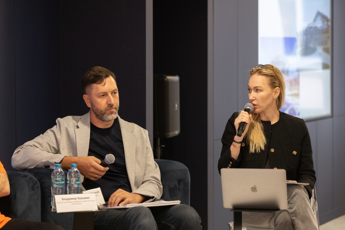 Алексей Тарашевский / главный архитектор АРХИWOOD и Мария Николаева/   глава российского архитектурного бюро MAD Architects 