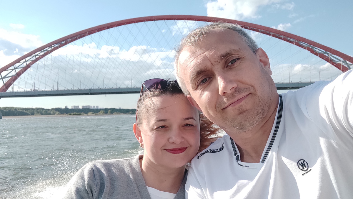 Бугринский мост в г. Новосибирск с воды