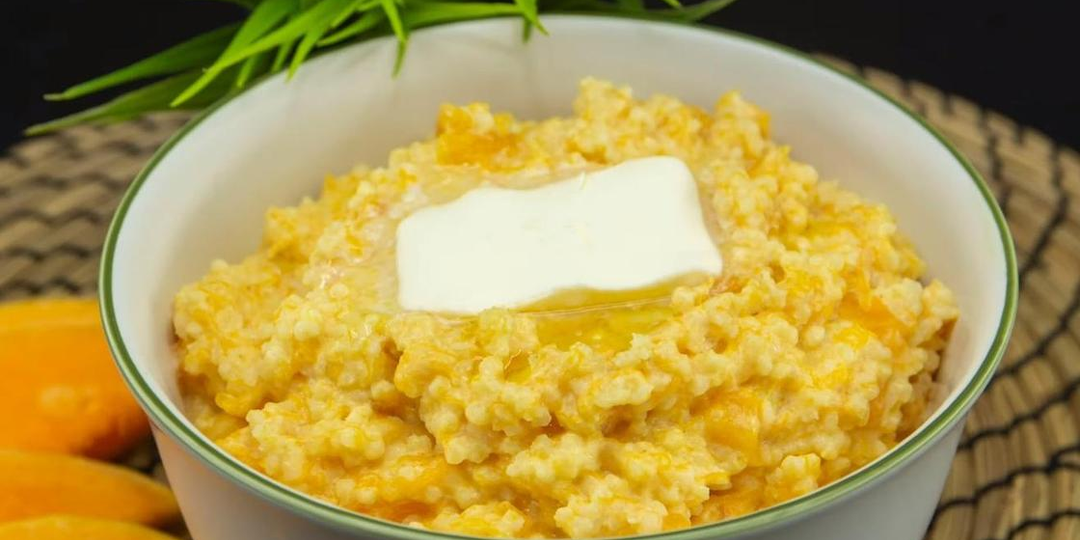 Тыквенная каша с пшеном на молоке