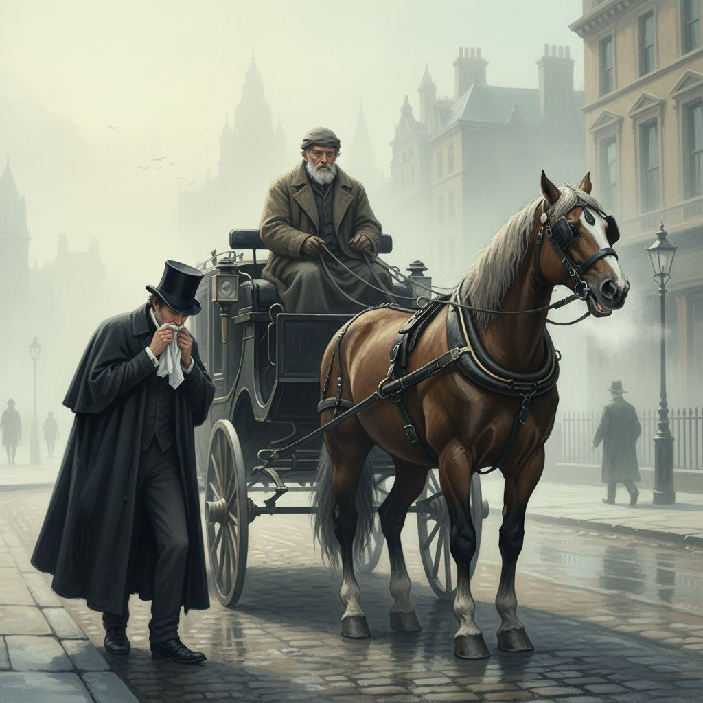 Раннее утро в городе.