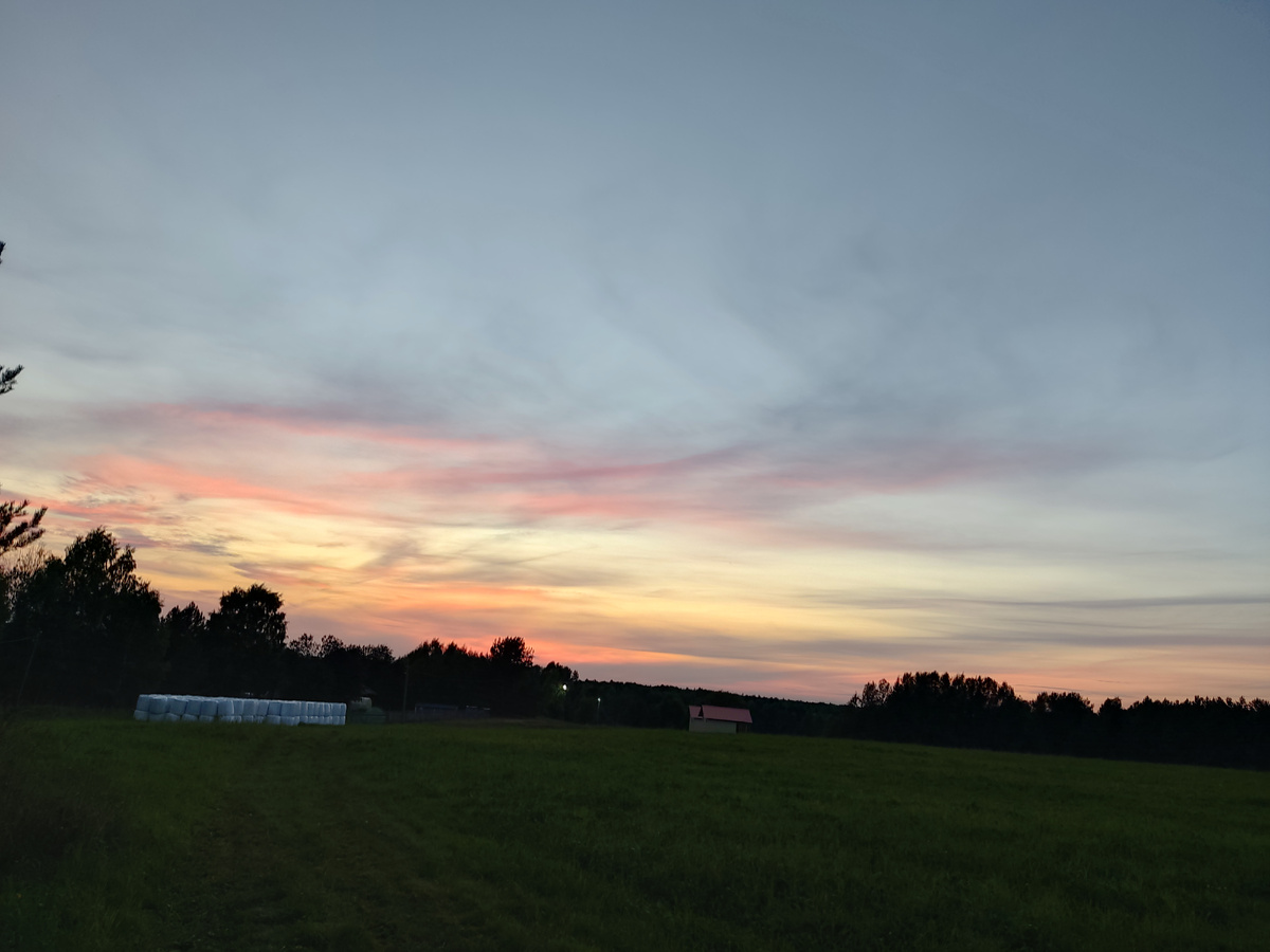 Темнеет на даче после семи вечера. 