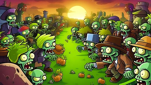 Plants VS Zombie 🌻🧟 #-#. Зомби съели твои МОЗГИ! ((( Откуда я знал, что газонокосилки тонут...