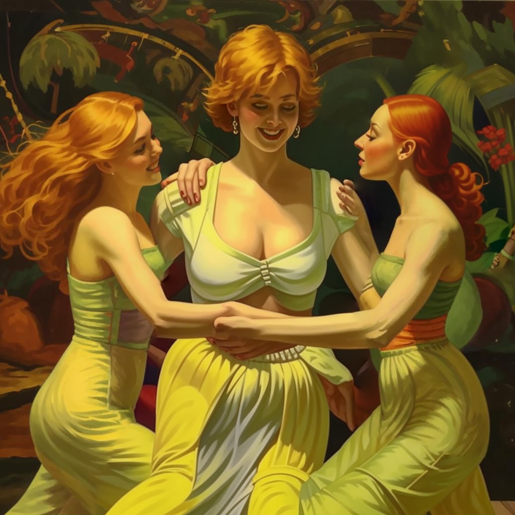 Не слышала ли Аньес историю о безвременно пропавшем в потоке времени Петре Безоружном? Три дамы закружили его в танце и перенесли в им одним ведомом направлении.