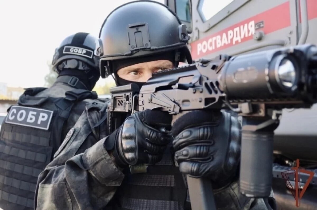    На видео попал момент задержания СОБРом в Твери мошенников