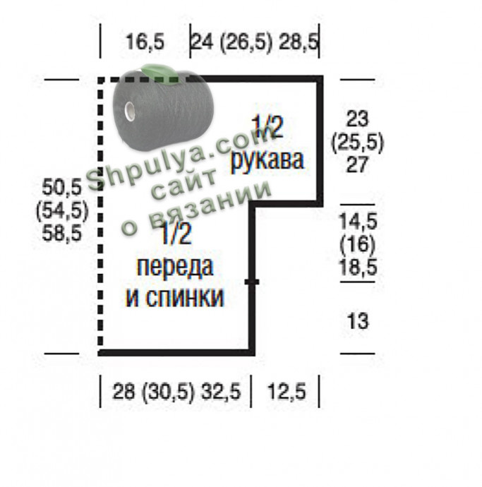 Выкройка летнего пуловера