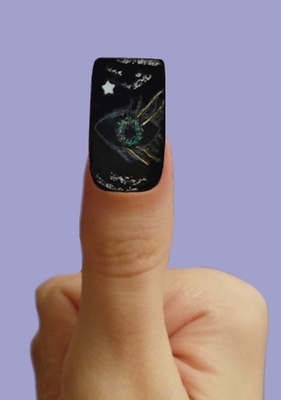  Коллаж. Ногтевой дизайн Космический Глаз. 