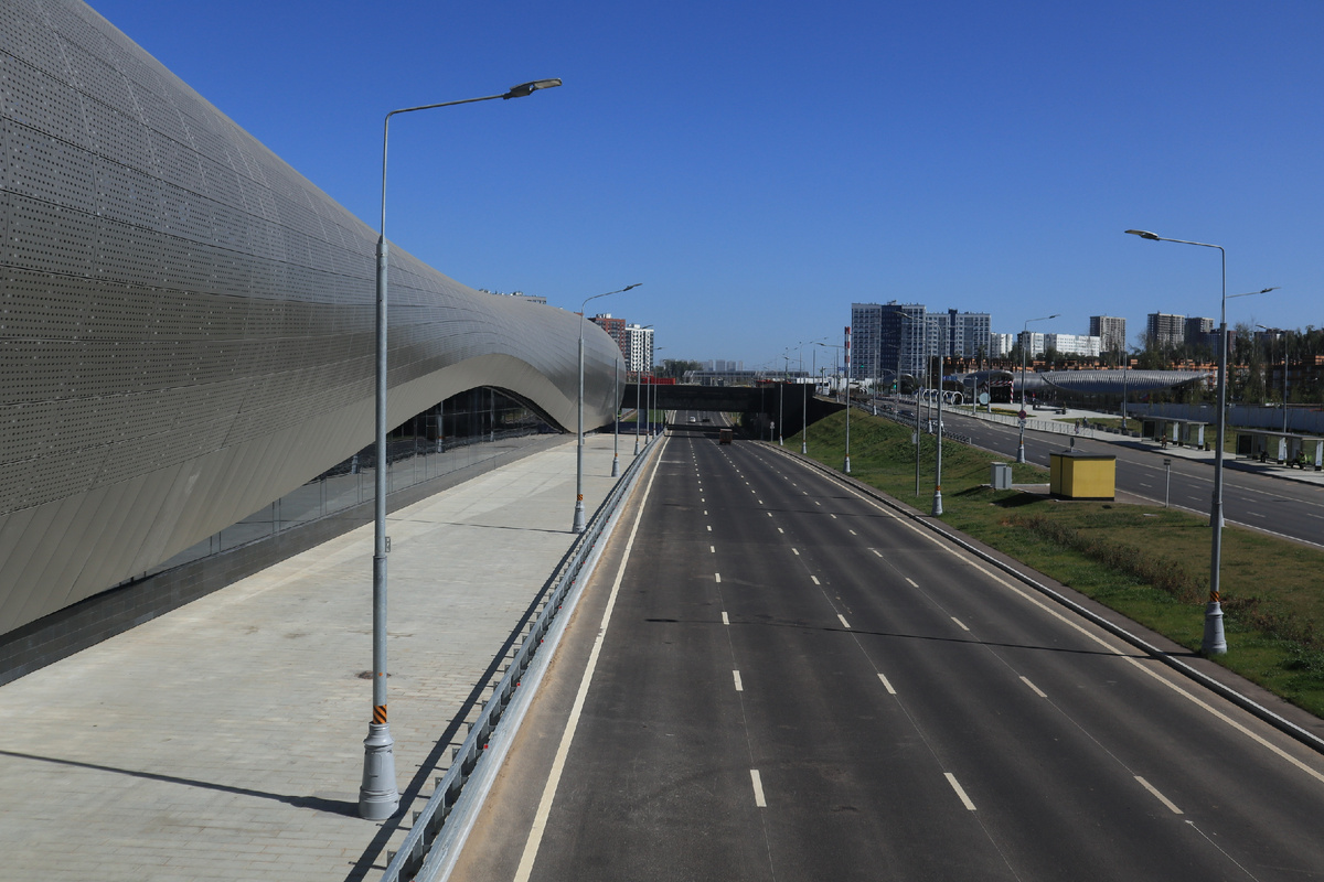 Потапово - новая станция метро среди широкой автомагистрали -22