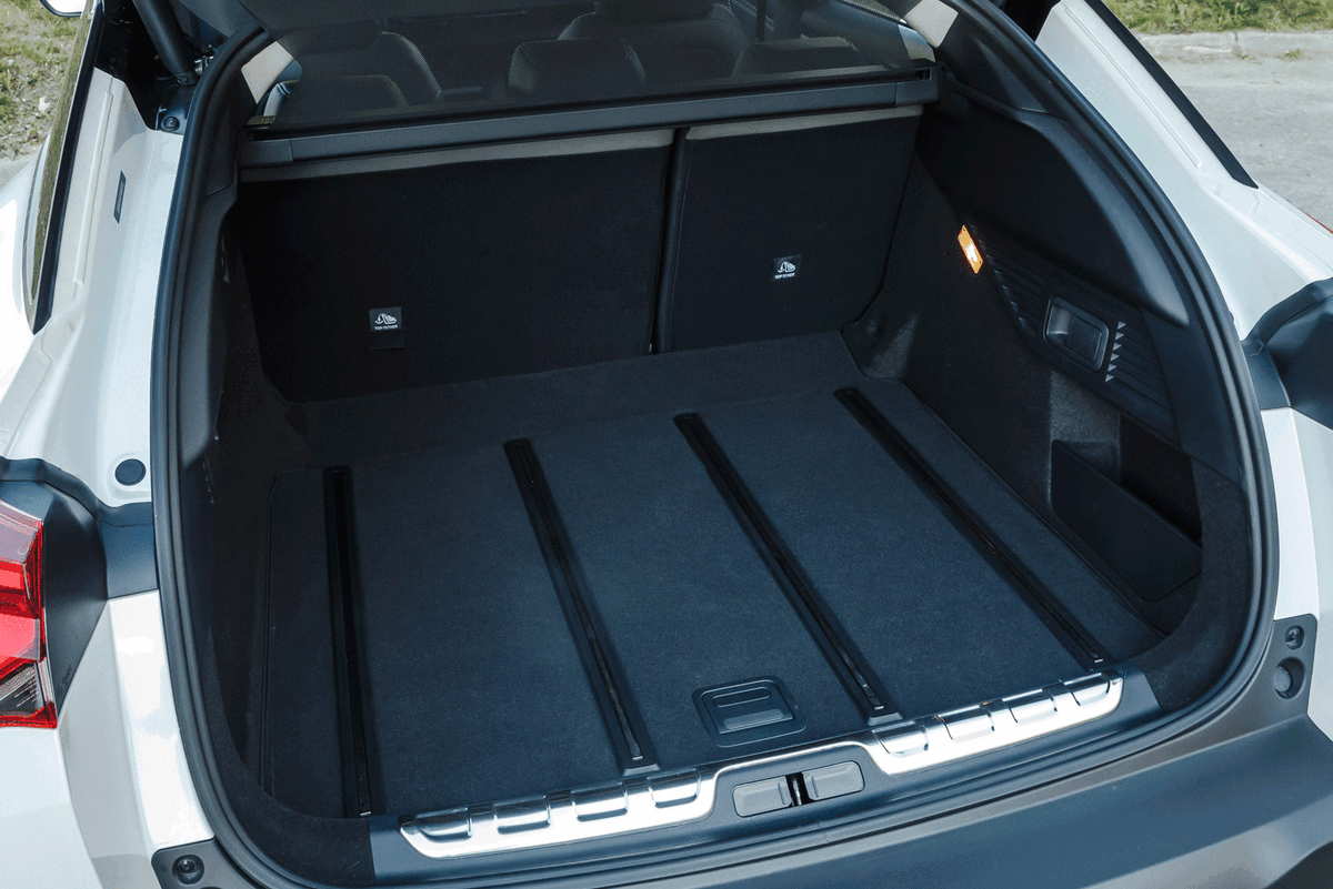    При длине кузова 4,8 метра задняя дверь в стиле «фастбэк» не сильно ограничивает объём багажника — здесь всё равно получились внушительные 545 литров   
Дмитрий Питерский