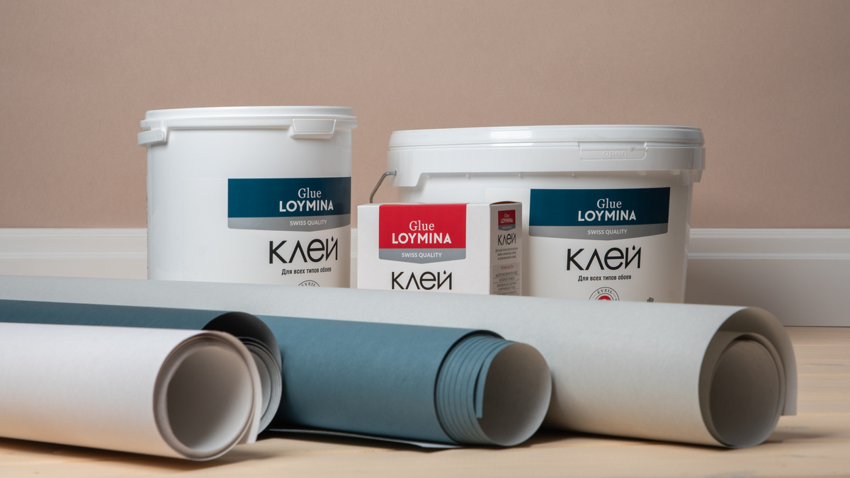 Продукты LOYMINA Group для застройщиков — флиъелиновые фоновые обои и клей