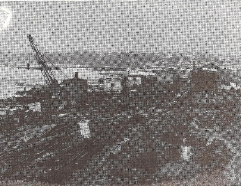Территория участка №6 Волгодонской конторы гидромеханизации, фото ок. 1950 года, из архива Цимлянского судомеханического завода.