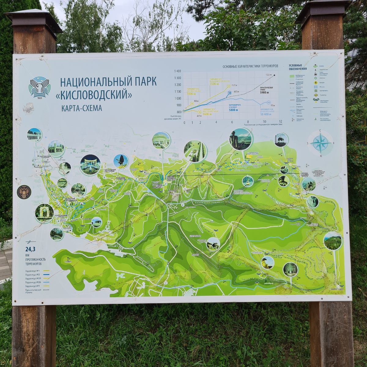 Карта-схема Национального парка "Кисловодский"