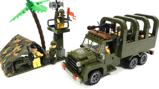 Собираем военный грузовик из LEGO - конструктор enlighten combat zones 811