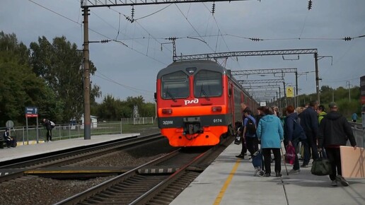 Электропоезд ЭД9М-0174. Покатушки от 22км до Бешенцево+отправление+компрессор.