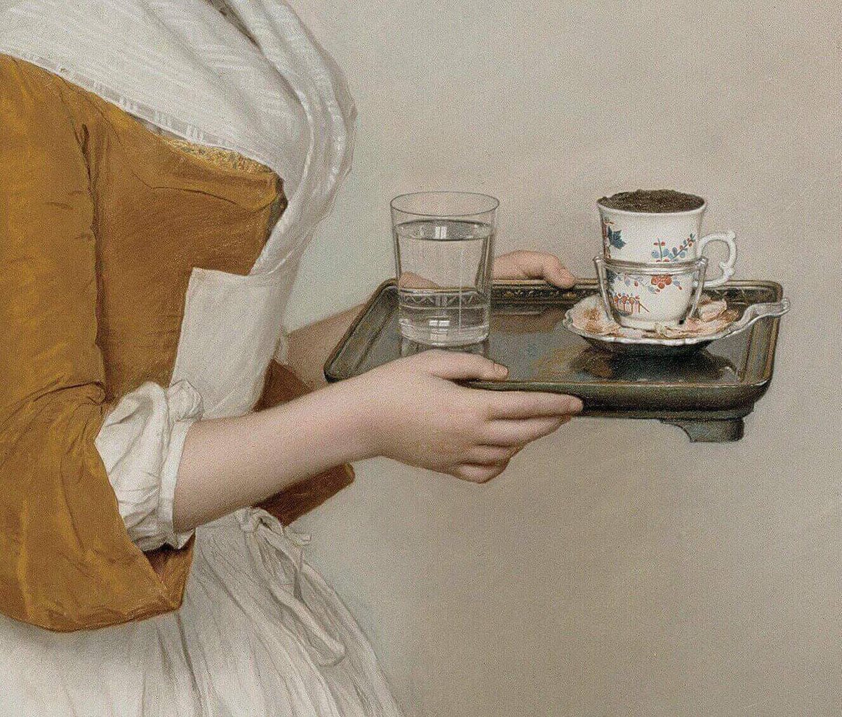 Фрагмент картины. Хорошо виден тремблёз. Пишут, что это Мейсенский фарфор и художнику заплатили за рекламу.
