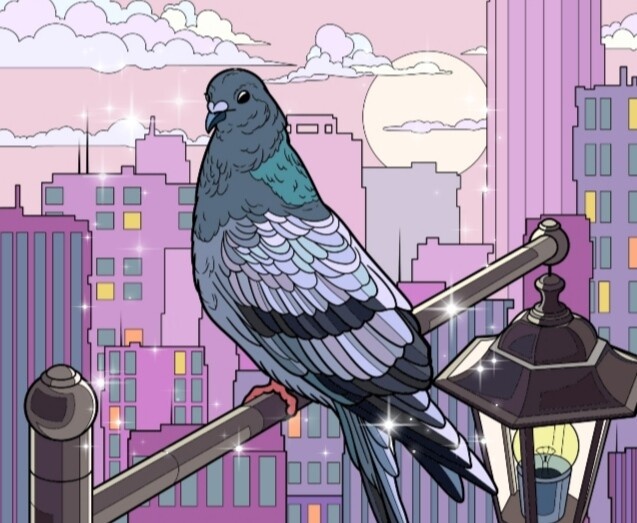 Нет у меня в раскраске вороны. Есть только Городской Голубь.