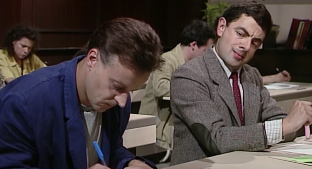 Кадр из к/ф «Мистер Бин на экзамене»