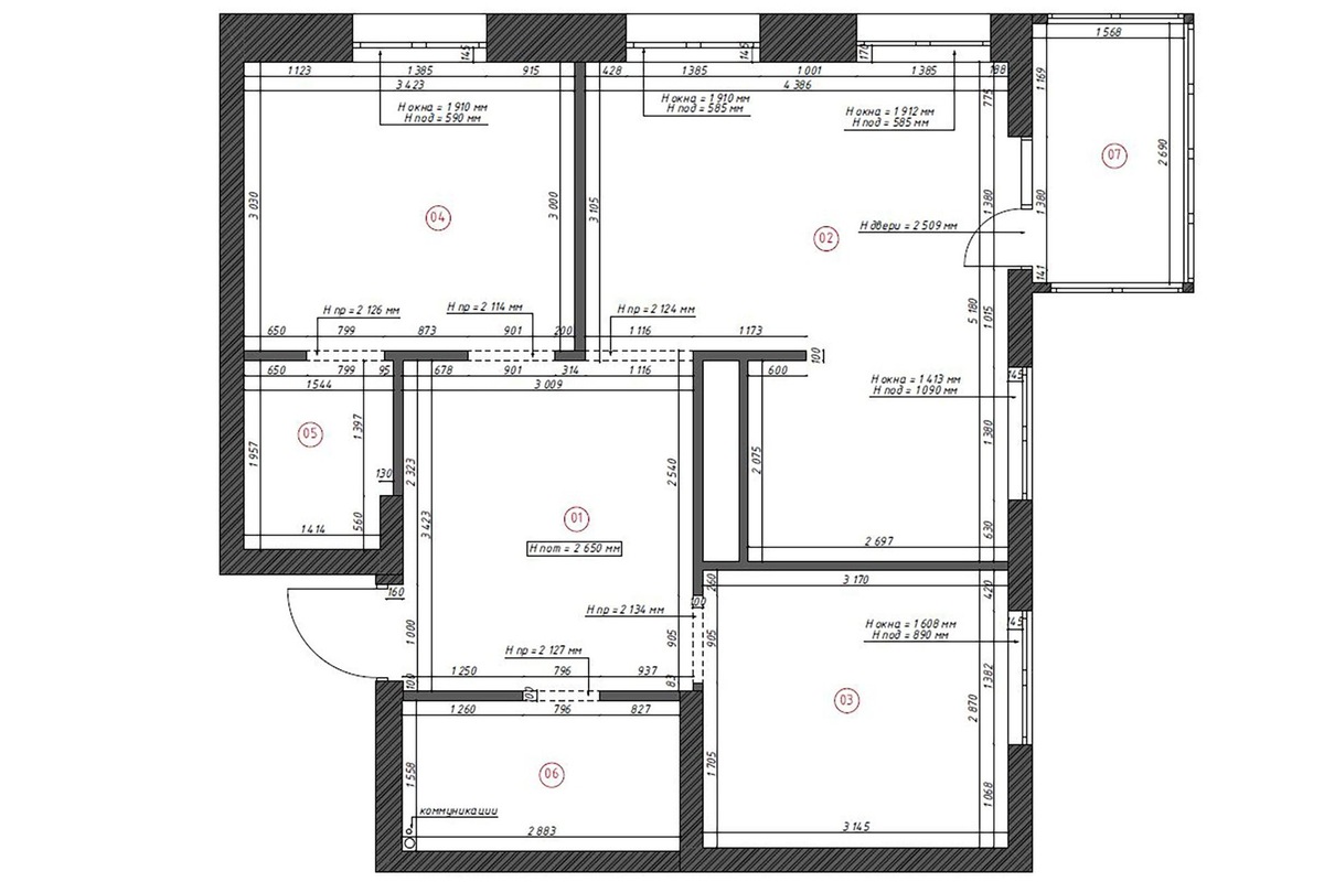 Обмерный план