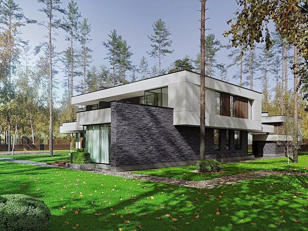 Коттедж California - проект дома и реализация от ОлимпСтройСервис