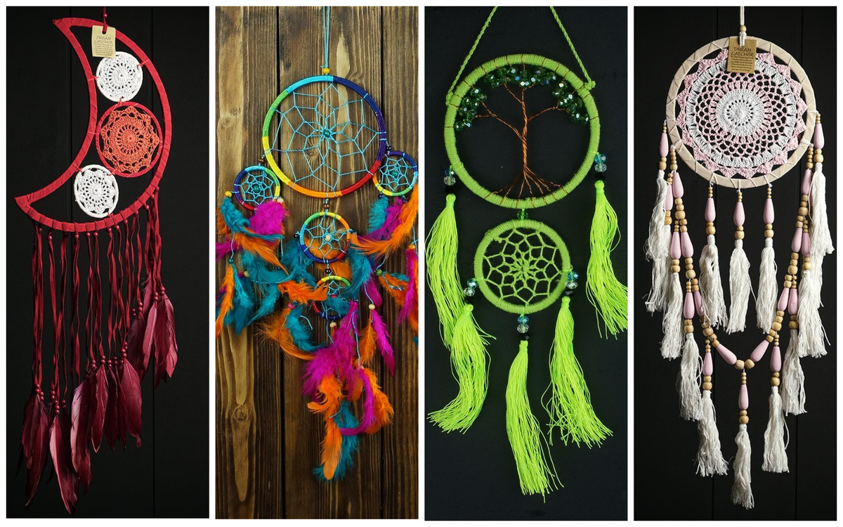 В зависимости от материала и цвета, из которого сделан ловец снов, его значение и функция меняются. Фото: gangotri.ru