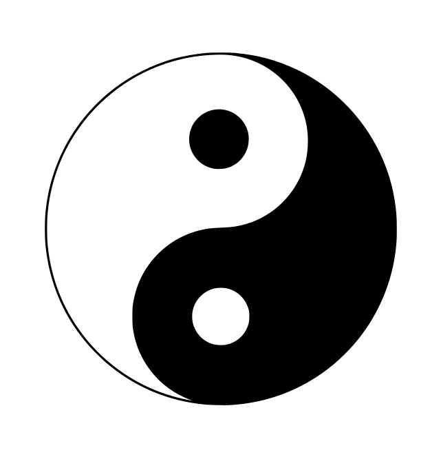 Вот этот знак движется по часовой стрелке, это символ естественной эволюции, заключающийся в жизни и смерти. 