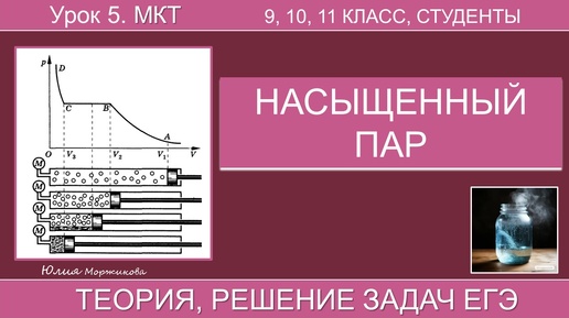 5. Насыщенный пар и его свойства. Теория, графики, задачи | Подготовка к ЕГЭ | Физика | Экзамен