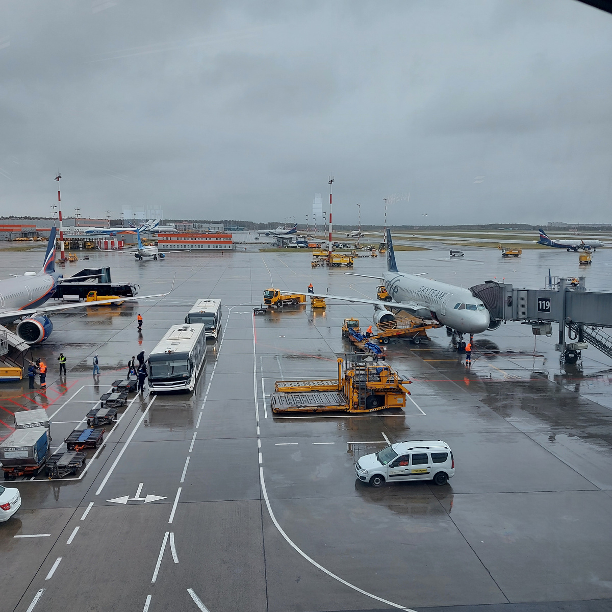 Прошлый октябрь в Шереметьево выглядел так