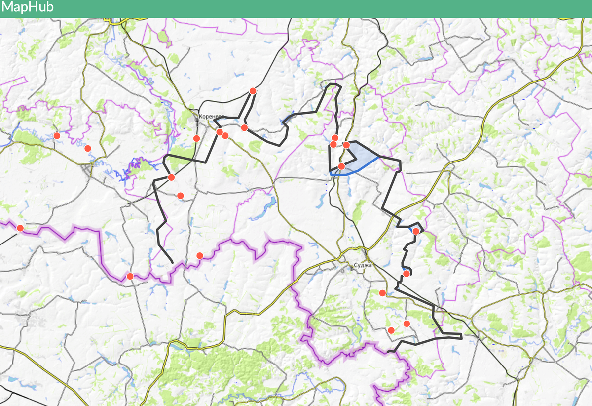 Карта местности с ресурса MapHub