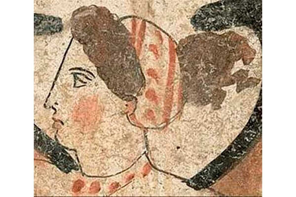 Археологическом музей Пестума📷Фрагмент луканской фрески из греческой гробницы в Пестуме на юге Италии, примерно 340 год до нашей эры