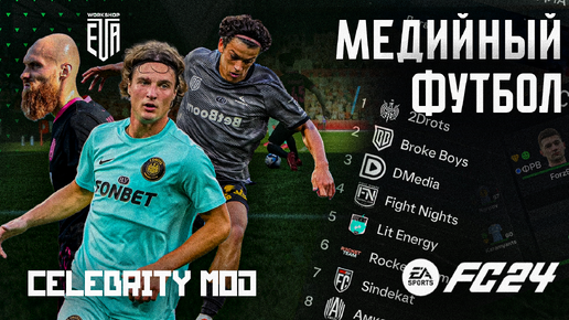 МЕДИАФУТБОЛ В EA FC 24 | НОВЫЙ УНИКАЛЬНЫЙ МОД ДЛЯ EA FC 24 | МЕДИАФУТБОЛЬНЫЕ КЛУБЫ