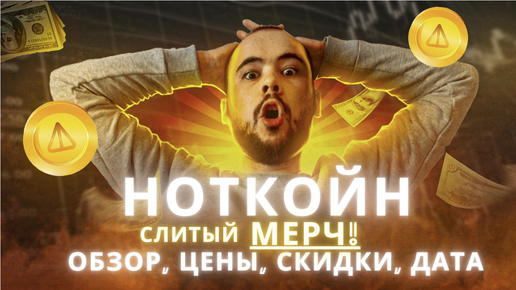 Слили мерч от Notcoin! Инсайдерская инфа ДО РЕЛИЗА. Скидки для платины и голда, дата запуска