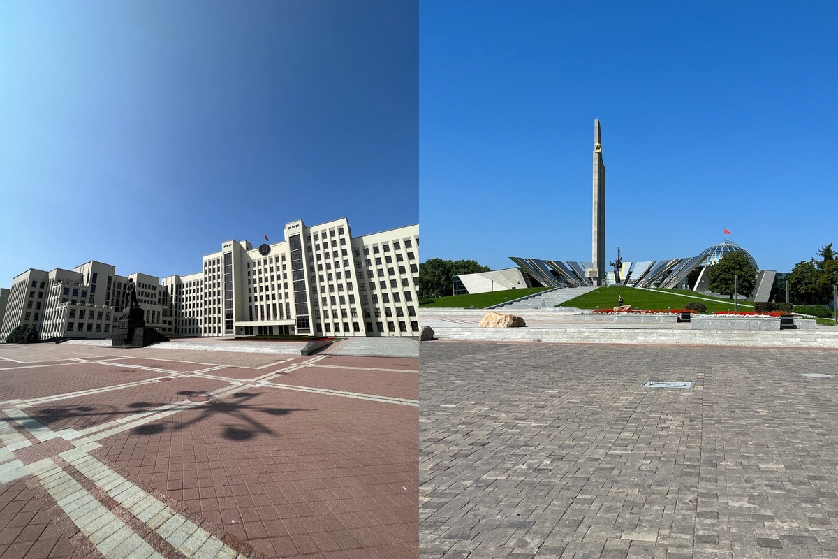Дом правительства и стела Минск - город-герой