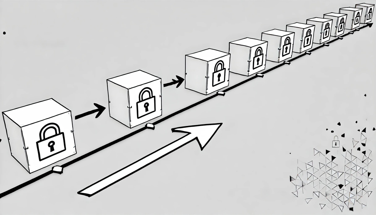 Блоки последовательно объединяются в цепочку
