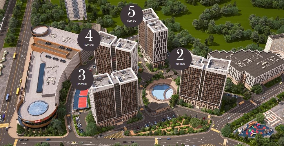 Рендеры ЖК Аллея парк, комплекс сдан, заселен. Листайте.