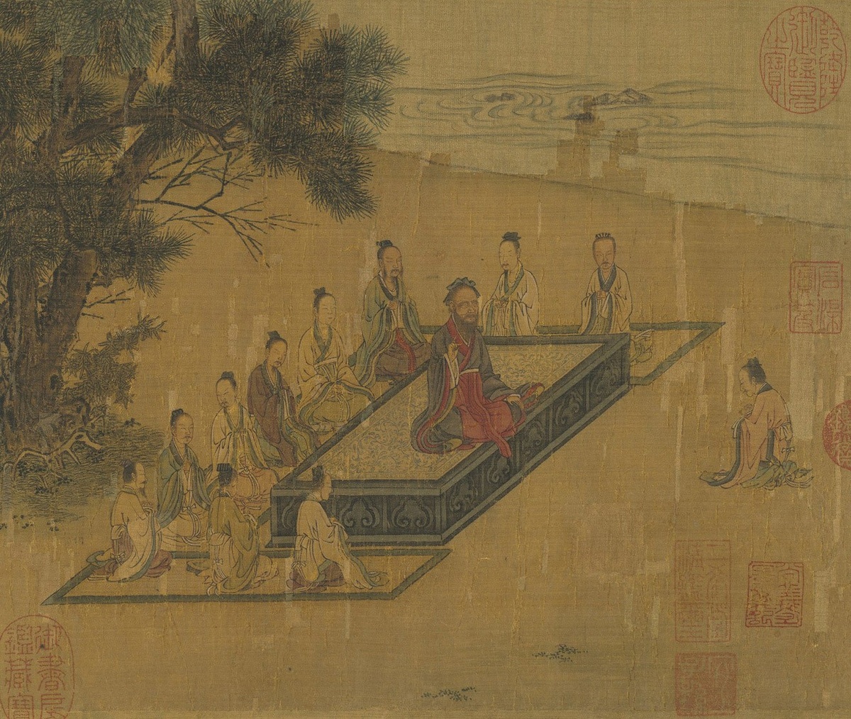 Цзэн-цзы перед Конфуцием. Иллюстрация к трактату «Сяо цзин». Империя Сун. Wikimedia Commons 