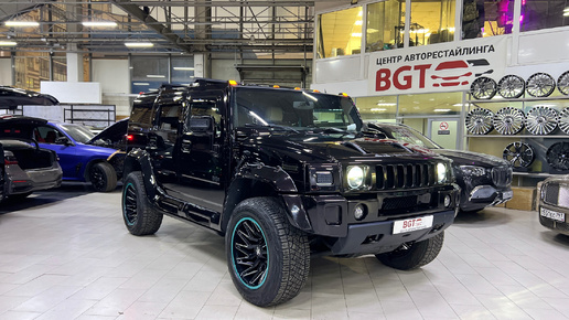 Премиум аксессуар для Hummer H2 - выдвижные электропороги