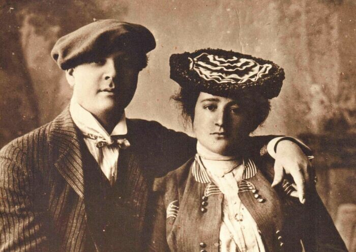  Федор Шаляпин с первой женой. / Фото: www.culture.ru