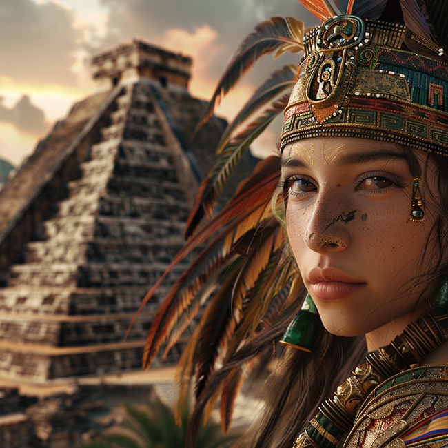 Ацтекские девушки - такие же воинственные и непреклонные, как и воины империи ацтеков. Суровые мифы укрепляли их дух.