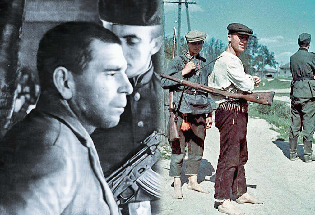 Полицаи. Слева изображен "герой" текущей статьи.