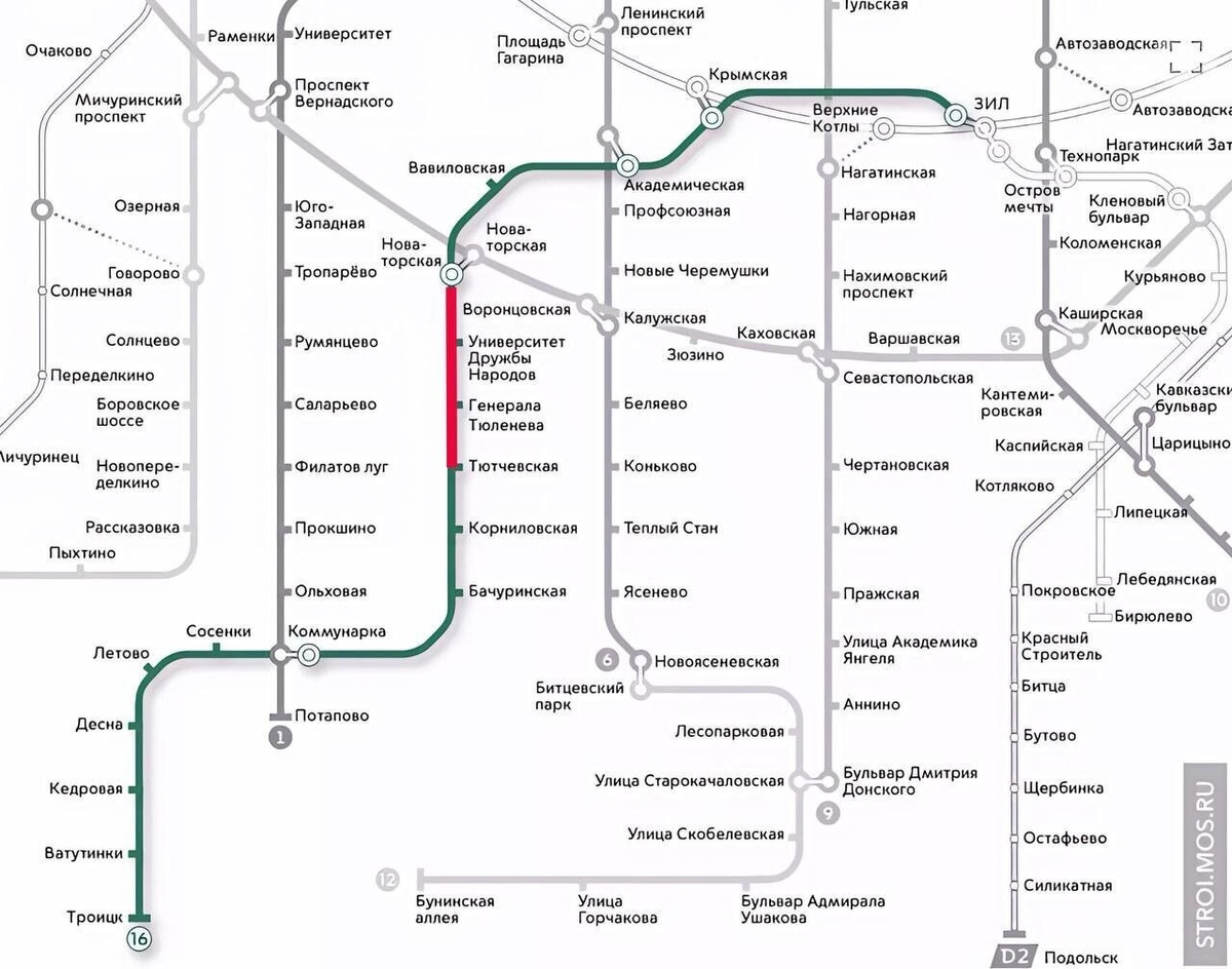 📷: Схема Троицкой линии и ее первого, пускового участка | raenza.ru 