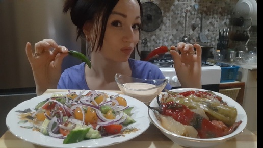 Мукбанг🥗ПП Обед🍲Ответы на ❓❓❓мукбанг#неасмр#