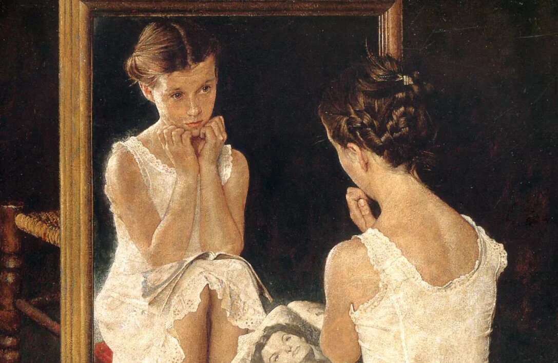 Норман Роквелл. Девочка у зеркала. 1954 год. Фото из открытых источников