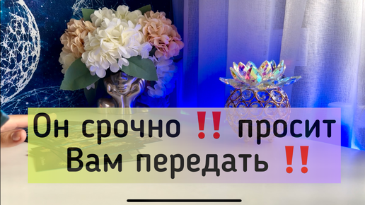 Он срочно просит Вам передать!