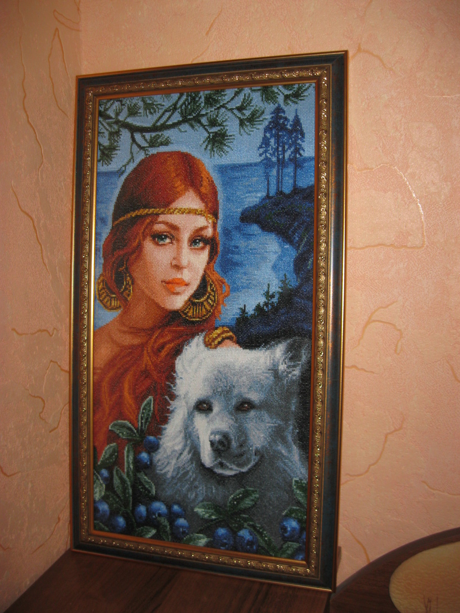 "Тайга" вышито по схеме Галина Томиной, 