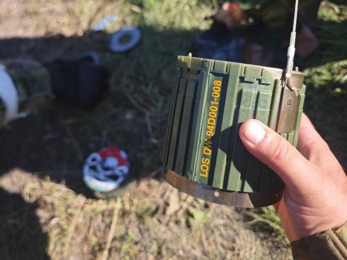    Немецкая мина, обнаруженная в поселке Нижний Мордок в Курской области© РИА Новости