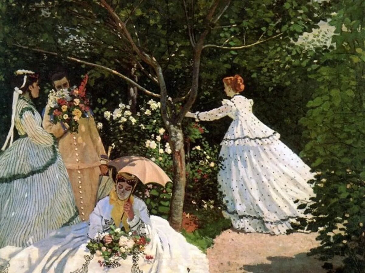 Клод Моне "Женщины в саду" (1866 г.)