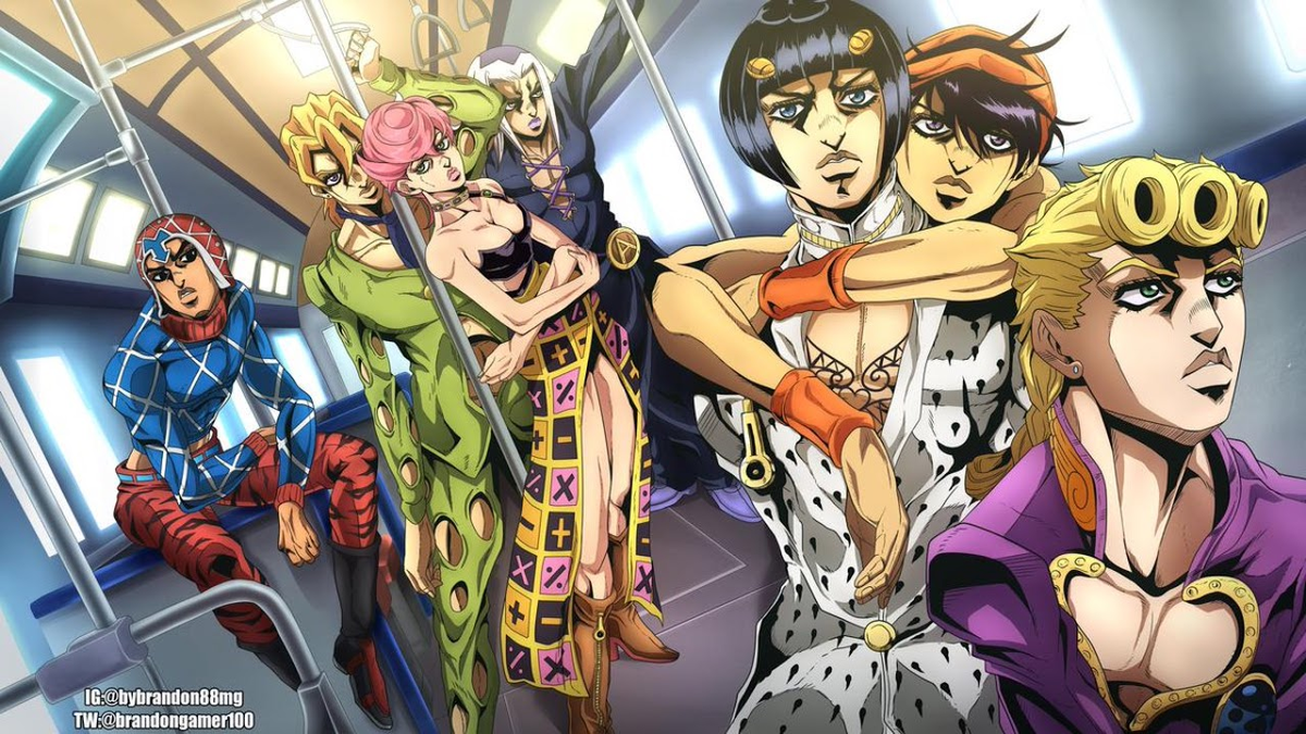 Постер к аниме "Невероятные приключения ДжоДжо: Золотой ветер" ("JoJo's Bizarre Adventure: Golden Wind") 2018-2019